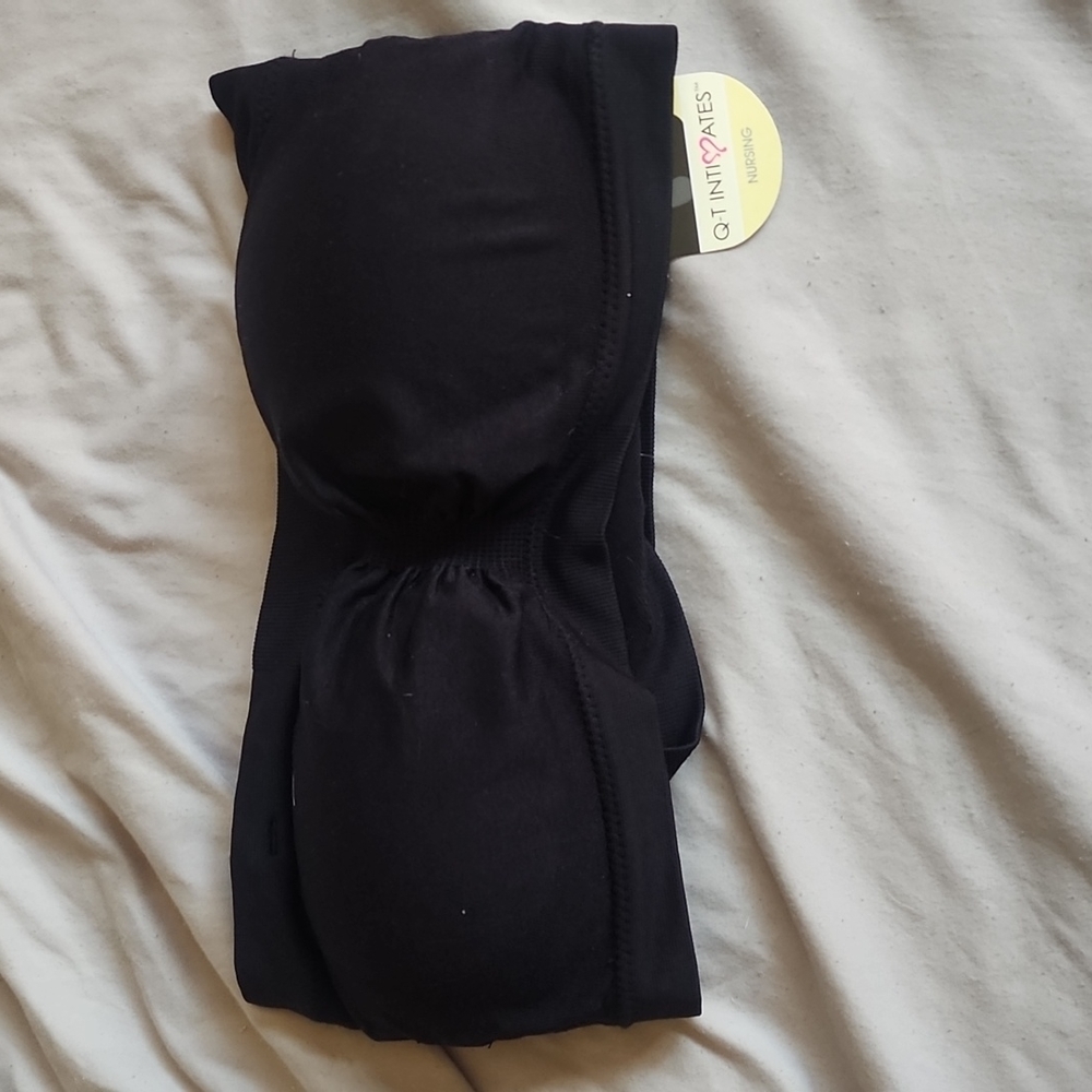 Strapless, padded, nursing bra size large